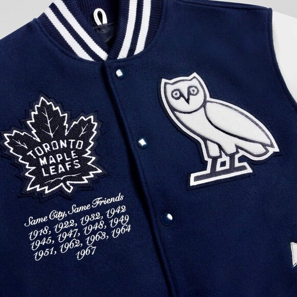OVO x Toronto Maple Leafs Varsity Jacket 1/250 XXL & XXXL - Picture 2 of 2